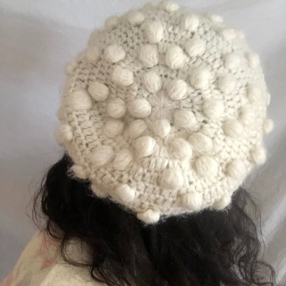 WOODEN SHIPS Popcorn Bobble Pom Pom Beret Beanie - Picture 3 of 4